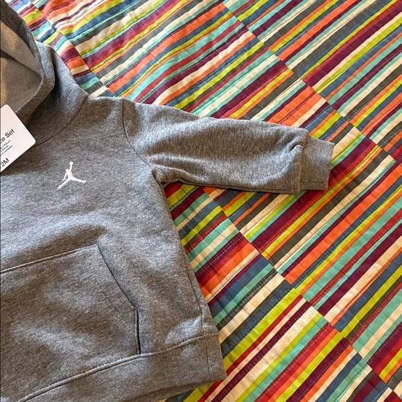 Jordan Kids Sweatpants & Hoodie Set carbon heather size 12 months new tags - Picture 4 of 15